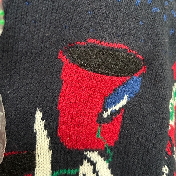 Ugly Christmas Sweater Deer Beer Pong Sweater S - Picture 4 of 8